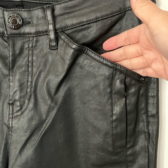 Opus Emily Refined Coated Black Jeans Skinny Fit Size Euro 36 US 6 Chic Moto - Picture 6 of 16
